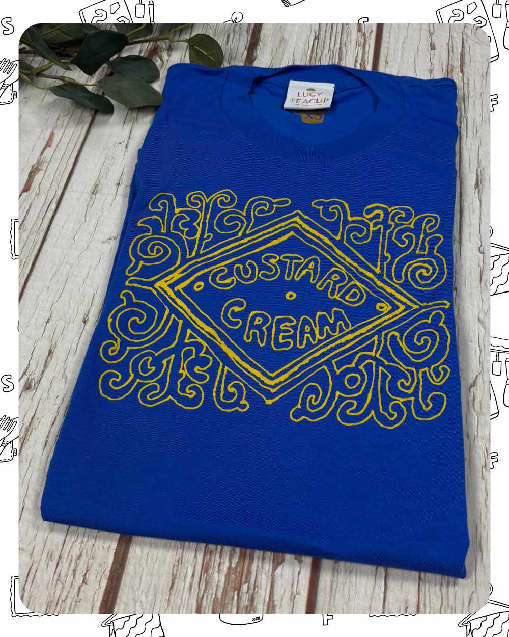 Ready To Ship: Unisex Royal T-Shirt Custard Cream- Size XS