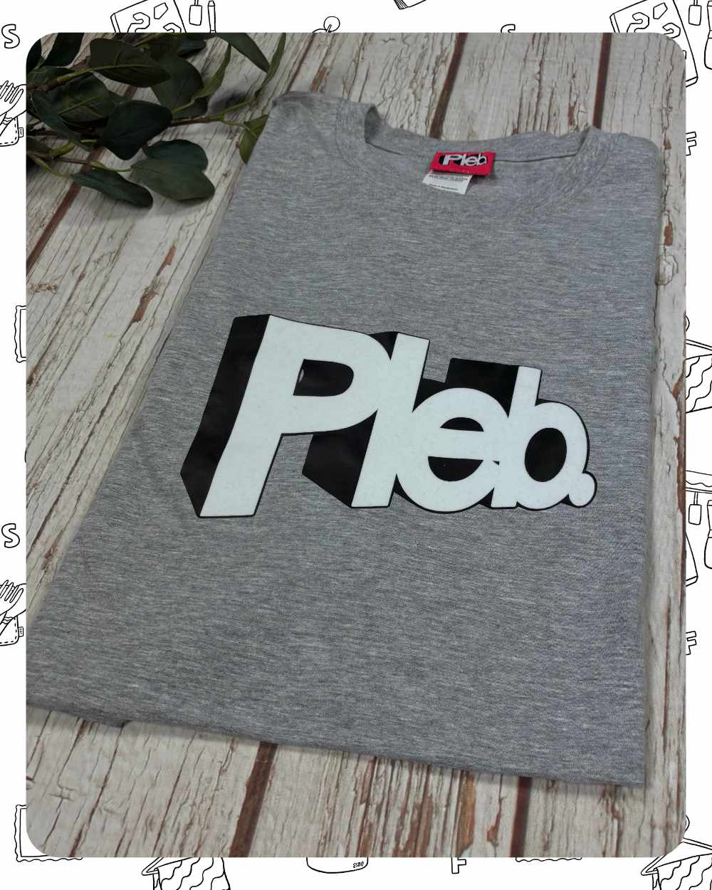 Ready To Ship: Unisex Heather T-Shirt- Pleb- Size XL