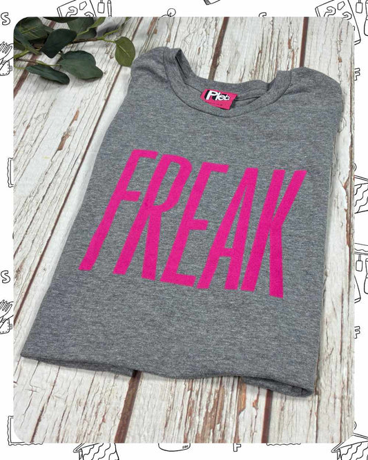 Ready To Ship: Unisex Dark Heather T-Shirt- Freak- Size S