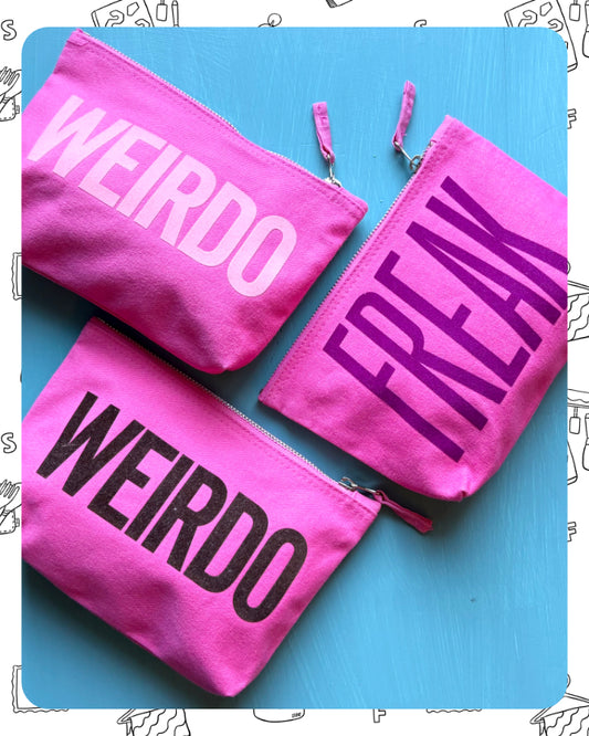 Ready to Ship: Insult Pencil case/makeup bags Pink