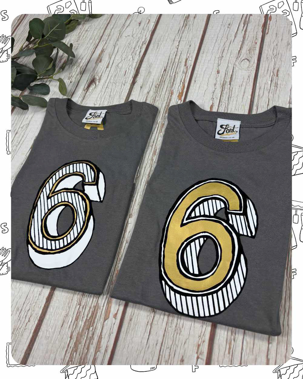 Ready To Ship: Kids T-Shirt- Six- age 5-6, 7-8 years