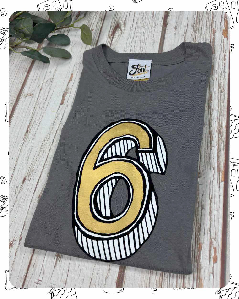 Ready To Ship: Kids T-Shirt- Six- age 5-6, 7-8 years