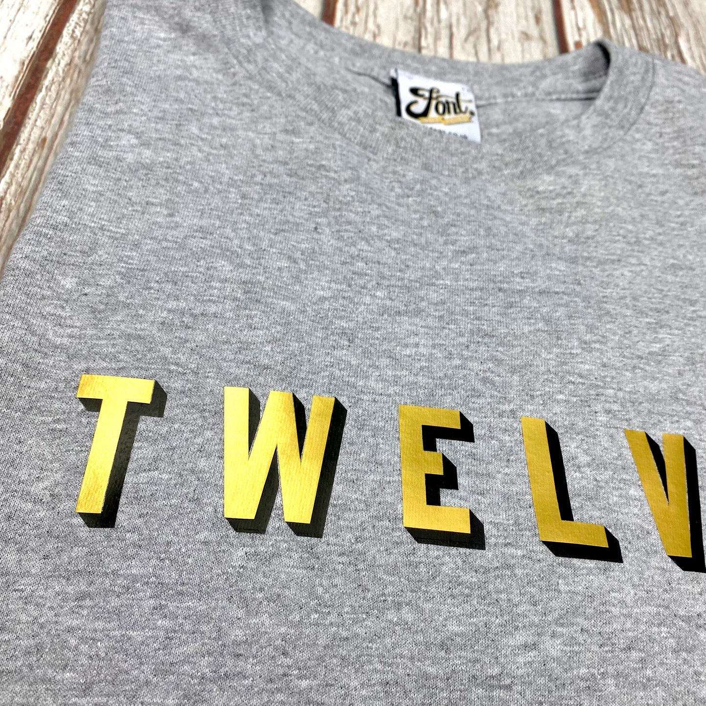 12th Birthday T-Shirt – Bingley Bang Gold Foil