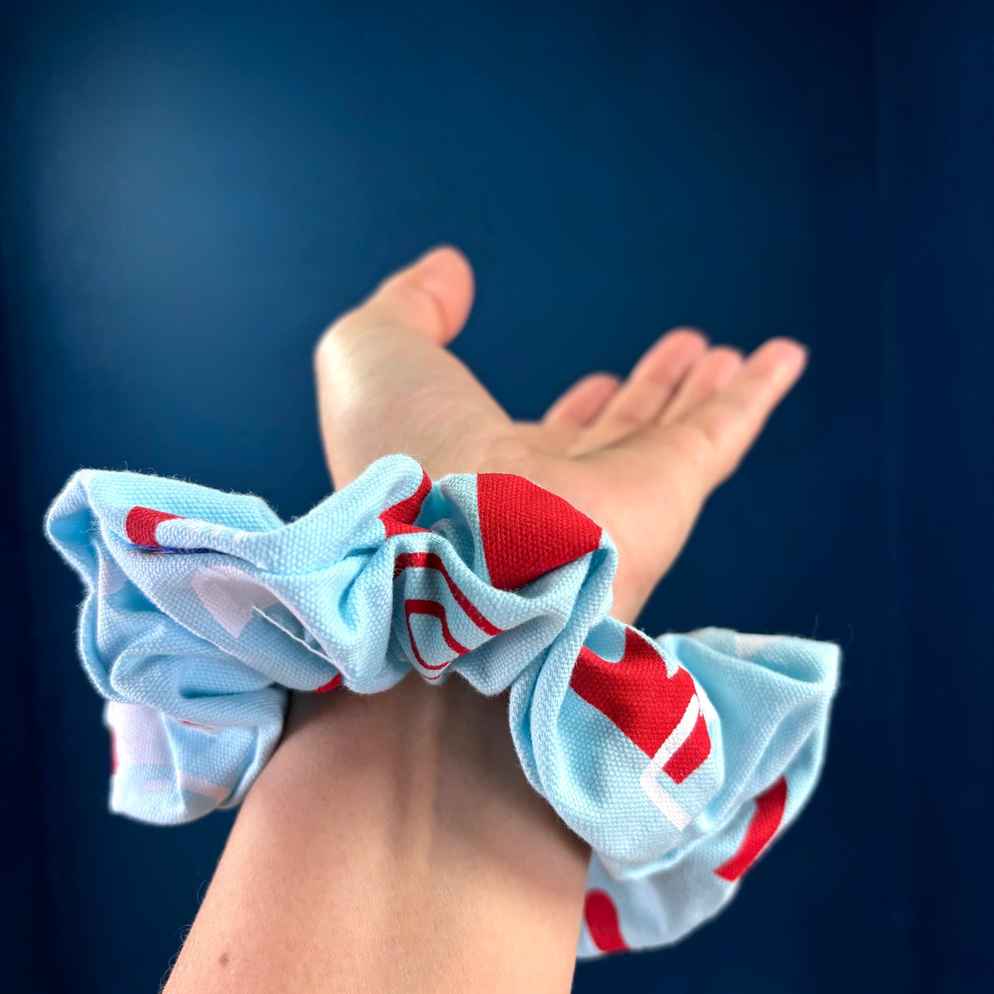Scrunchies - Screen printed Cotton 'Tea at Eleven'