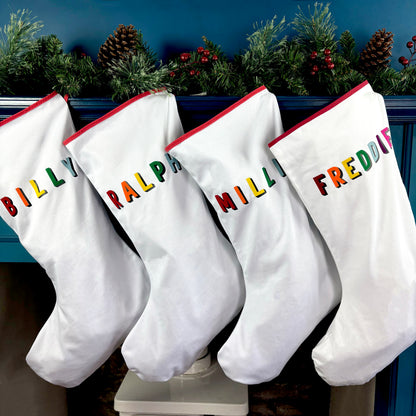 Rainbow Letter Christmas Stocking – Personalised Gift