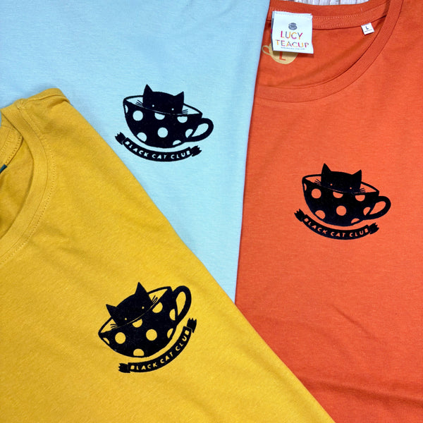 Unisex Black Cat Club Organic T-Shirt