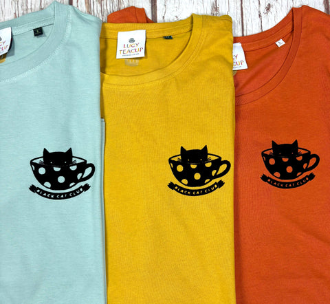 Unisex Black Cat Club Organic T-Shirt