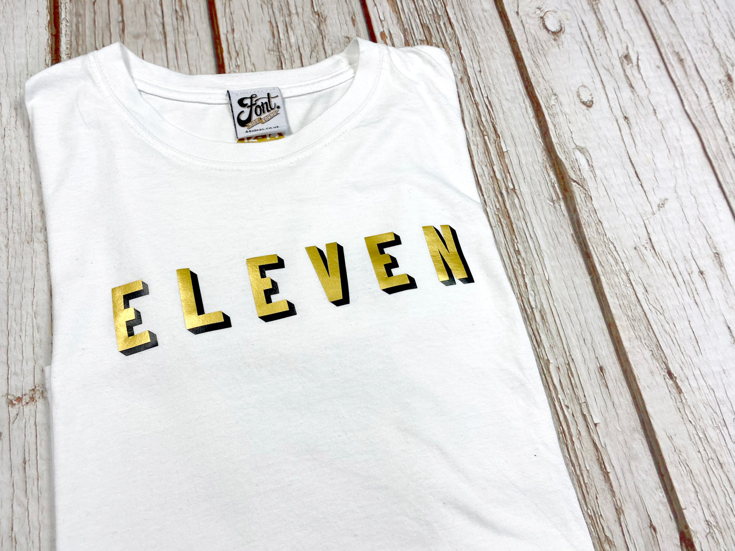11th Birthday T-Shirt – Bingley Bang Gold Foil