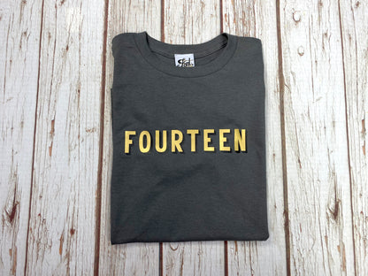 14th Birthday T-Shirt – Bingley Bang Gold Foil