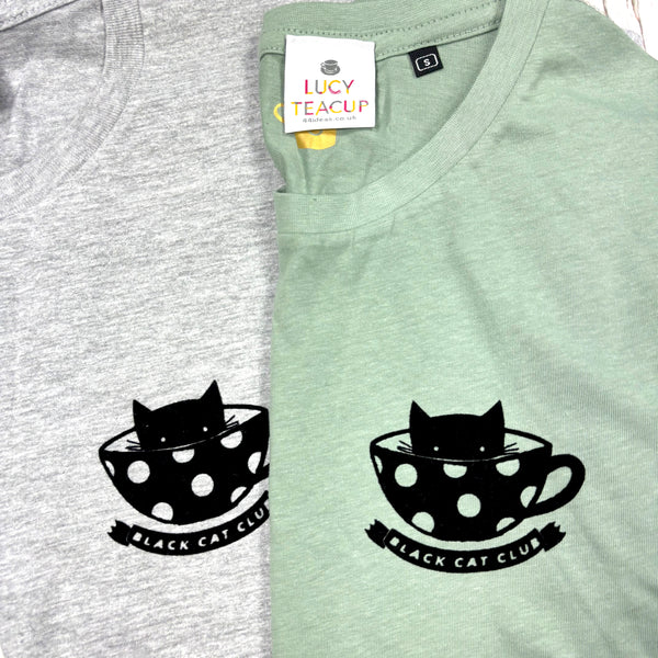 Unisex Black Cat Club Organic T-Shirt