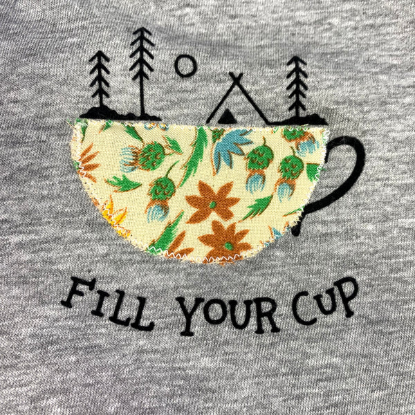 Fill Your Cup Organic Cotton Women’s Heather Grey T-Shirt