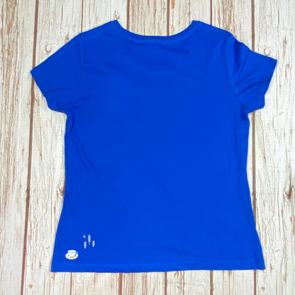 Fill Your Cup – Organic Women’s Royal Blue T‑Shirt