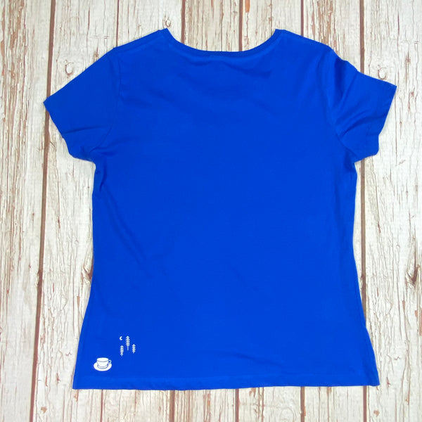 Fill Your Cup Organic Cotton Women’s Royal Blue T-Shirt