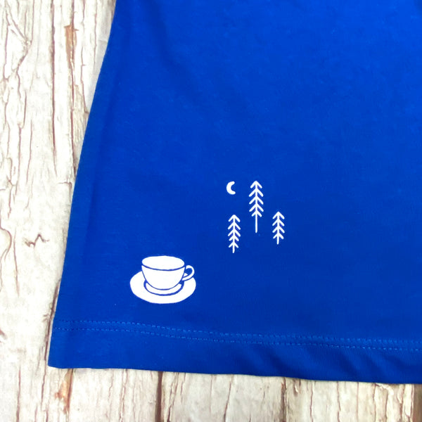 Fill Your Cup Organic Cotton Women’s Royal Blue T-Shirt