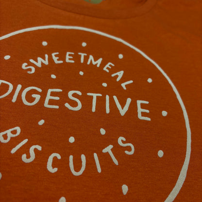 Men’s British Biscuit T-Shirt – Soft Flock Print, Handmade