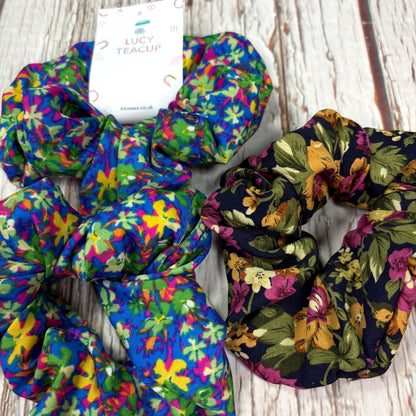 Scrunchies - Soft Fabric Florals