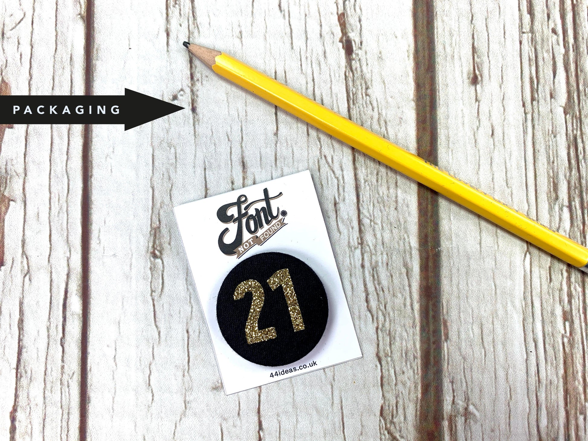 Fabric Glitter Birthday Badges! 20-100 Accessories, Badges, Font Not Found 44ideas.co.uk