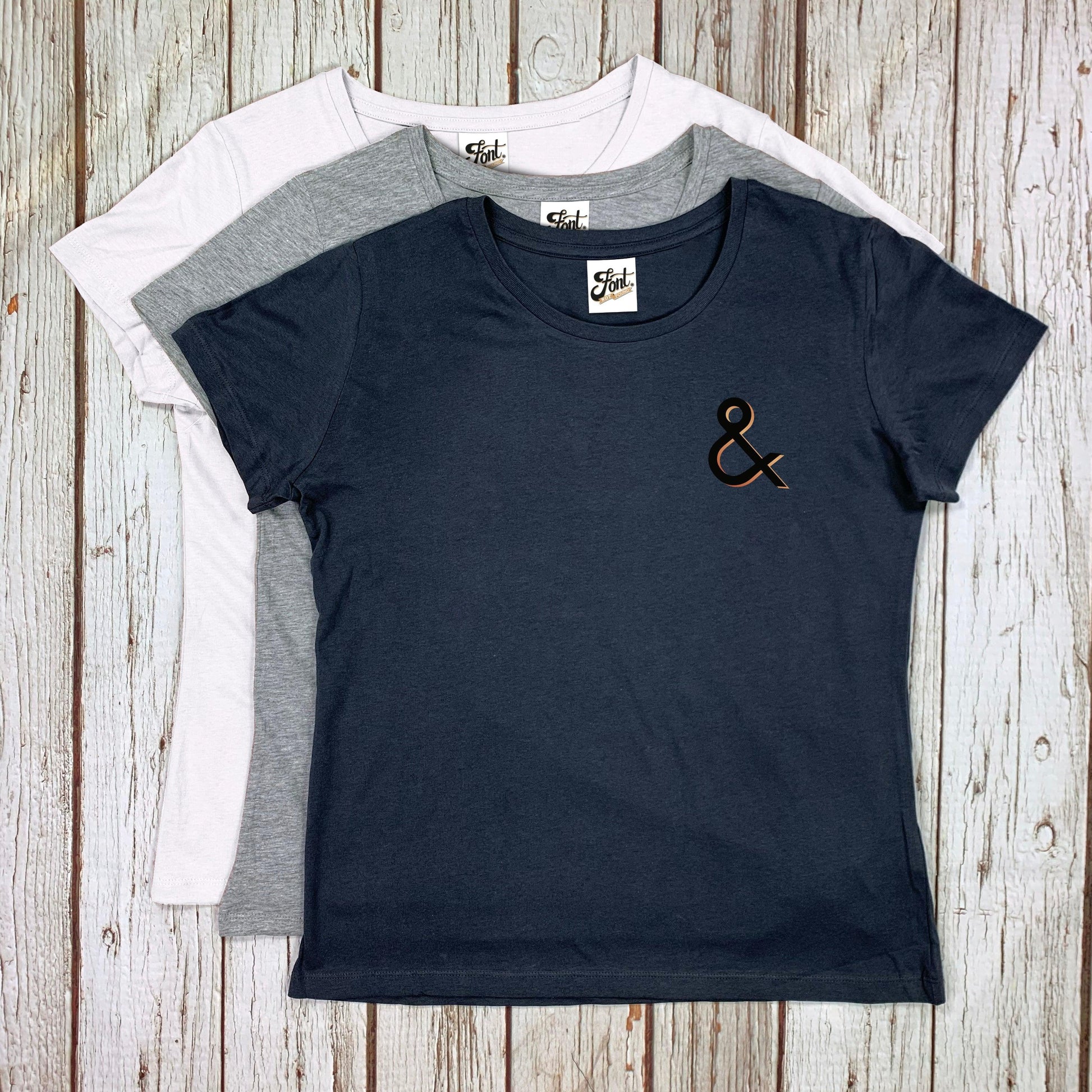 Women's Organic Ampersand T-Shirt - Branson Font Not Found, Font: Branson, T-Shirts, Womens Clothes 44ideas.co.uk