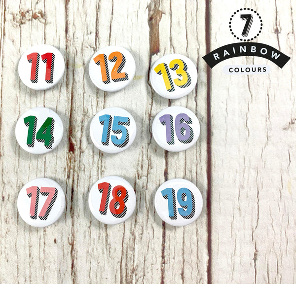 Birthday Pin Badges 11-19 - Bradford Buzz Accessories, Anniversary, Badges, Birthday 44ideas.co.uk