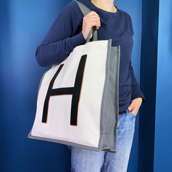 Alphabet Canvas Shopper - Juniper Red Accessories, Bags, Font Not Found, Font: Juniper Red 44ideas.co.uk