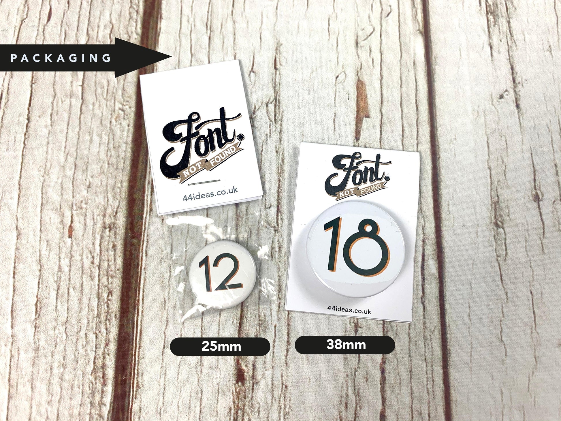 Birthday Badges! 11-19 -Branson Accessories, Badges, Birthday, Font: Branson 44ideas.co.uk