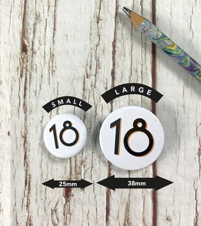 Birthday Badges! 11-19 -Branson Accessories, Badges, Birthday, Font: Branson 44ideas.co.uk