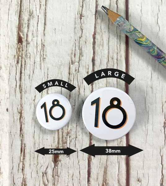 Birthday Badges! 11-19 -Branson Accessories, Badges, Birthday, Font: Branson 44ideas.co.uk