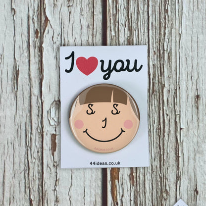 Sis (sister/daughter) Pin Badge Accessories, Badges, Pleb 44ideas.co.uk