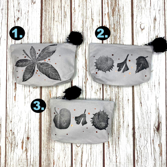 Ready To Ship: Leaf Pouches Accessories, Lucy Teacup, Pouches 44ideas.co.uk