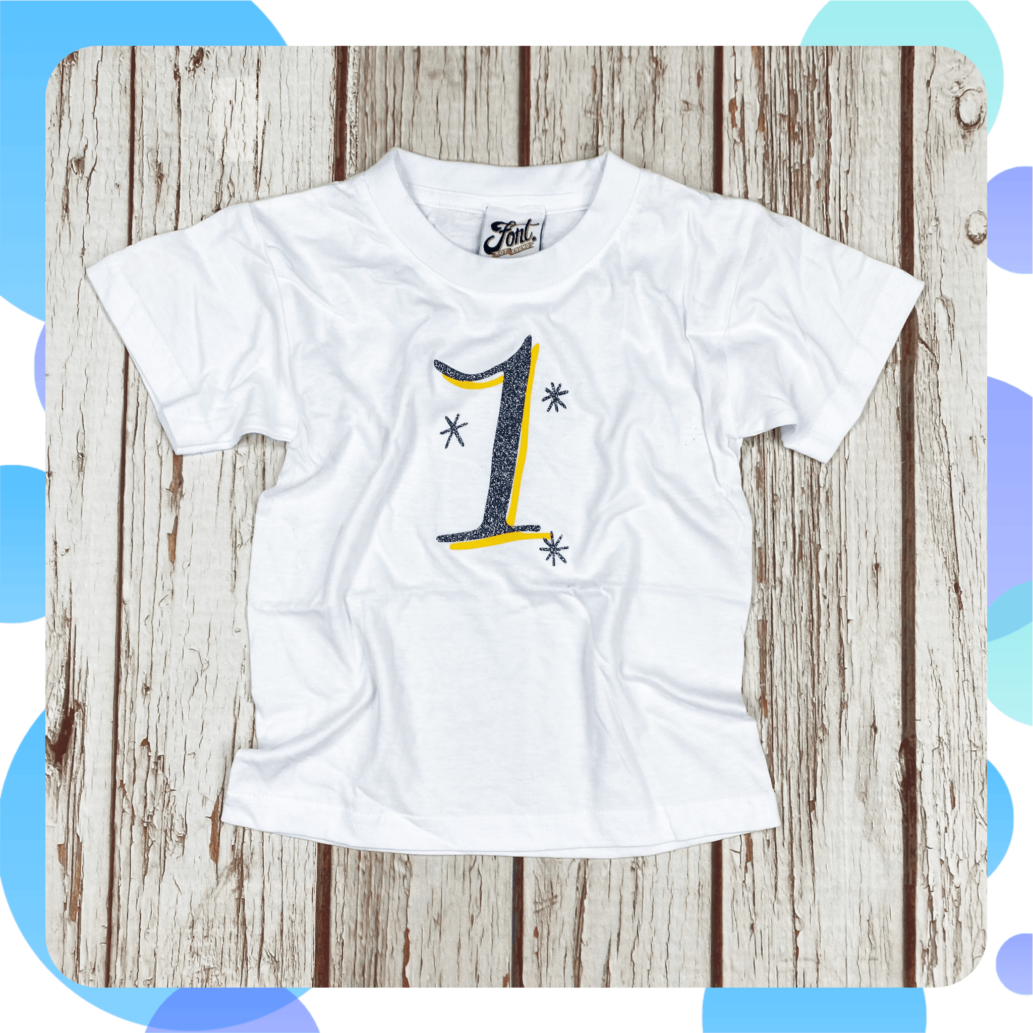 Ready To Ship: Kids One T-Shirt~ Age 1-2 Baby Clothes, Font Not Found, Font: The Monroe, Kid's Clothes 44ideas.co.uk