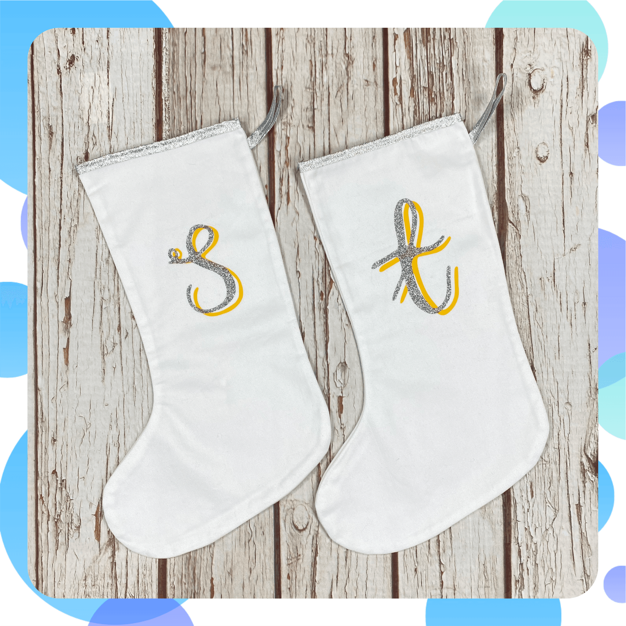 Ready To Ship: White/yellow Christmas Stockings The Monroe~ Letter S or T Christmas: Stockings, Font Not Found, Font: The Monroe 44ideas.co.uk