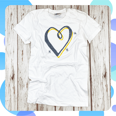 Ready To Ship: Womens Heart T-Shirt~ Size XS Font Not Found, Font: The Monroe, Womens Clothes 44ideas.co.uk