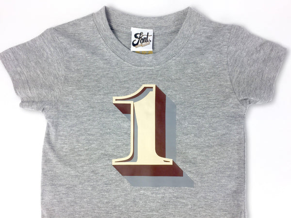 Second Birthday Kids' T-shirt - Stirling Shadow Baby Clothes, Font Not Found, Font: Stirling Shadow, New Baby, T-Shirt: Numbers, T-Shirts 44ideas.co.uk