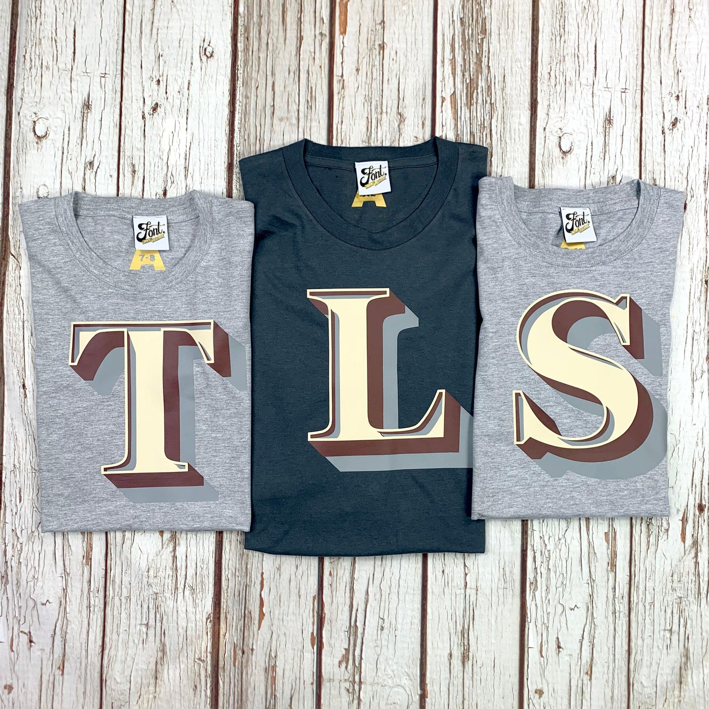 Ladies' Letter T-Shirt - Stirling Shadow Font Not Found, Font: Stirling Shadow, T-Shirts, T-Shirts: Letters, Womens Clothes 44ideas.co.uk