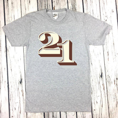 Birthdays 15, 16, 17, 18, 19, 20, 21 Male/Female T-Shirt - Stirling Shadow Font Not Found, Font: Stirling Shadow, Men's Clothes, T-Shirt: Numbers, T-Shirts, Teen Clothes, Womens Clothes 44ideas.co.uk