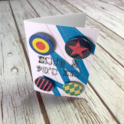 Birthday Badge Card- 90's kid Badges, Birthday, Cards, Pleb 44ideas.co.uk
