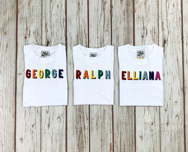 Kids' Personalised Name T-Shirt - Bingley Bang Font Not Found, Font: Bingley Bang, Kid's Clothes, T-Shirts, T-Shirts: Letters 44ideas.co.uk