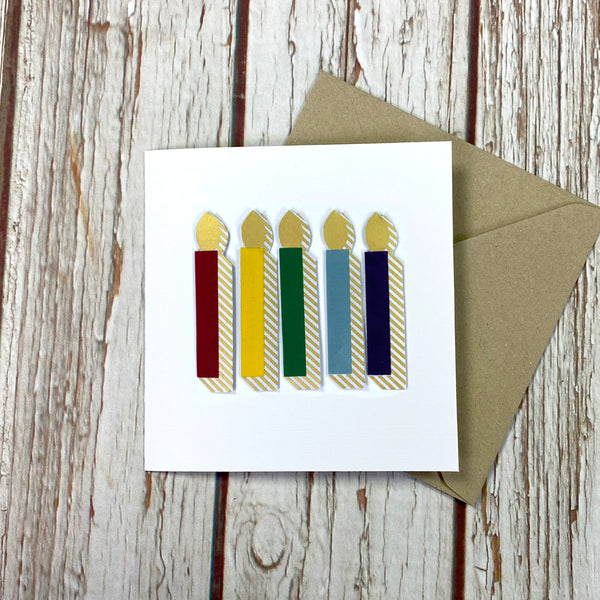 Rainbow Candle Birthday Card