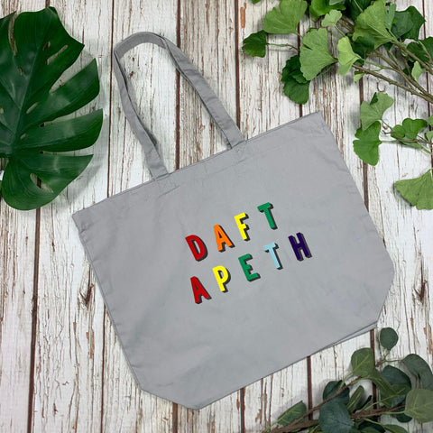 Organic Shopper Bag- Daft Apeth Accessories, Bags, Font Not Found 44ideas.co.uk