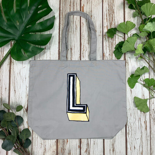 Letter Organic Shopper - Juniper Red Accessories, Bags, Font Not Found, Font: Juniper Red 44ideas.co.uk