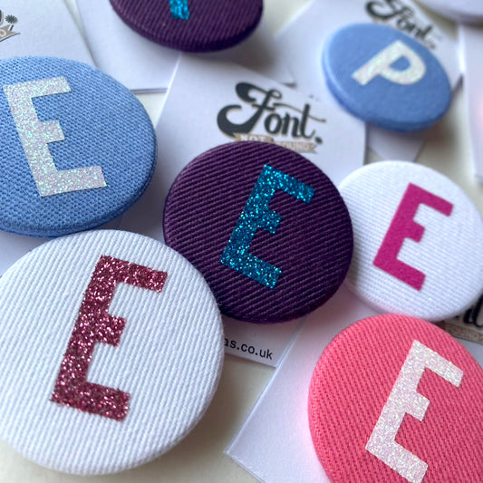 Fabric Glitter Birthday Badges – Numbers 1–10