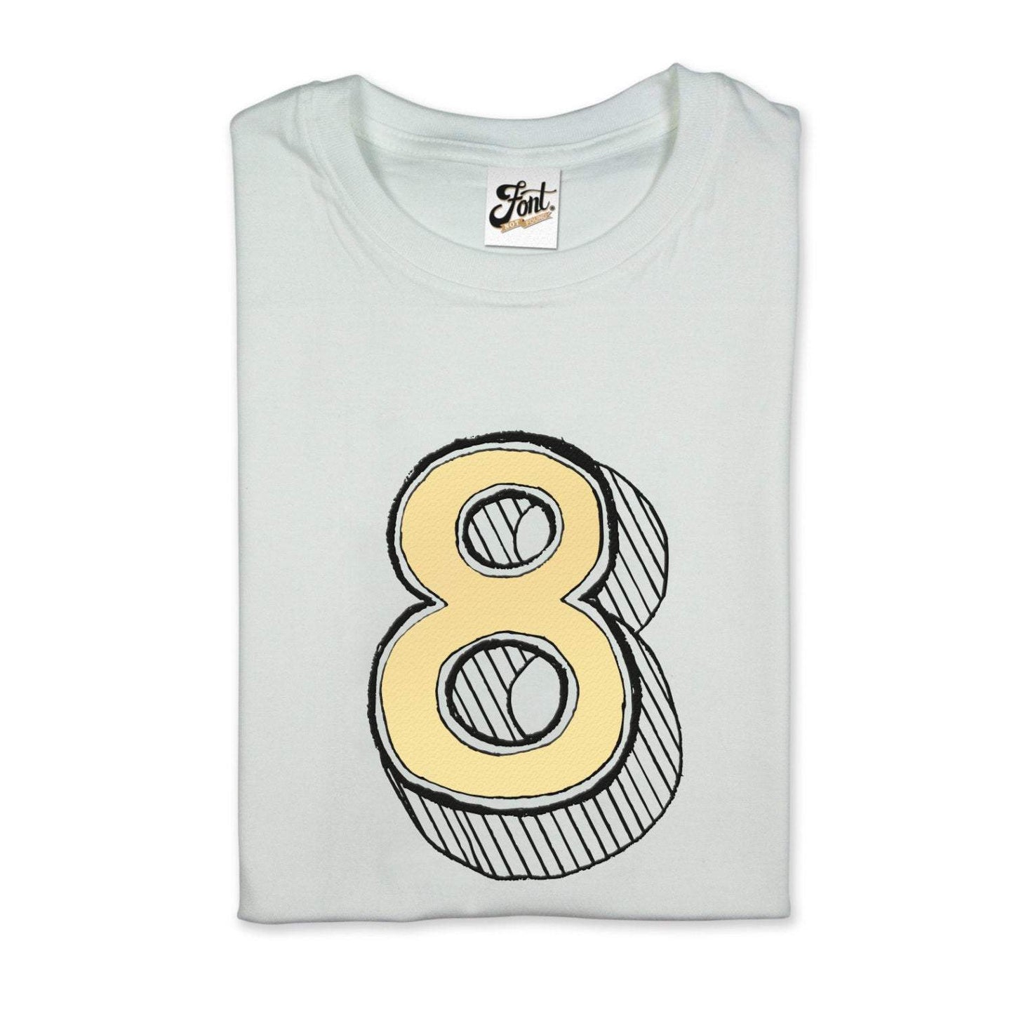 8th Birthday T-Shirt - Juniper Red Font Not Found, Font: Juniper Red, Kid's Clothes, T-Shirt: Numbers, T-Shirts 44ideas.co.uk