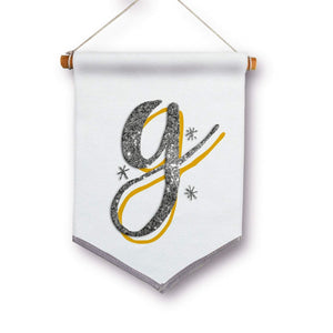 Custom Large Letter Pennant - The Monroe Banners, Font Not Found, Font: The Monroe, New Baby, Wall Art 44ideas.co.uk