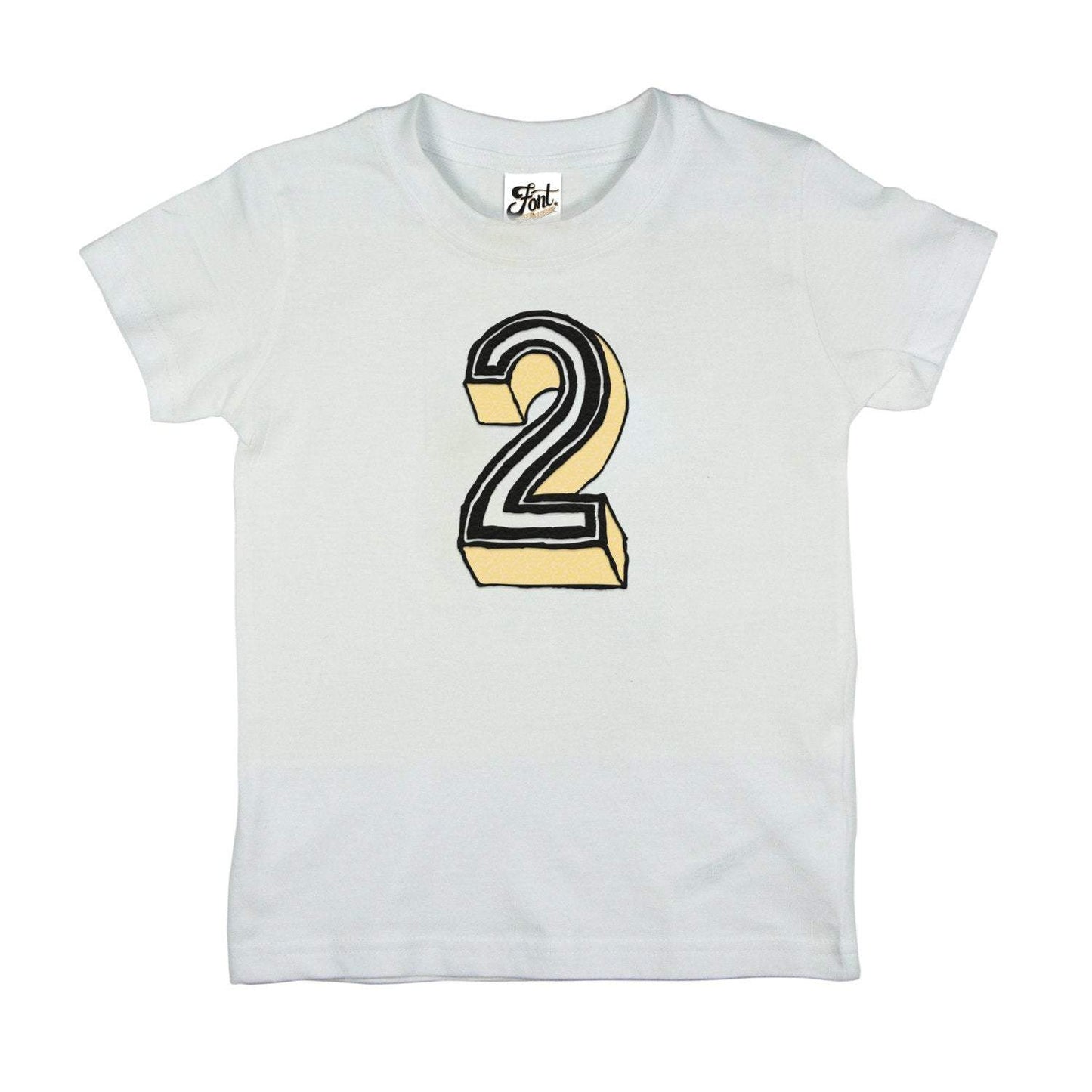 Number 2 Kids' T-Shirt - Juniper Red Font Not Found, Font: Juniper Red, Kid's Clothes, New Baby, T-Shirt: Numbers, T-Shirts 44ideas.co.uk