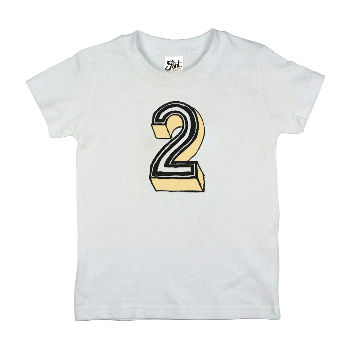Number 2 Kids' T-Shirt - Juniper Red Font Not Found, Font: Juniper Red, Kid's Clothes, New Baby, T-Shirt: Numbers, T-Shirts 44ideas.co.uk