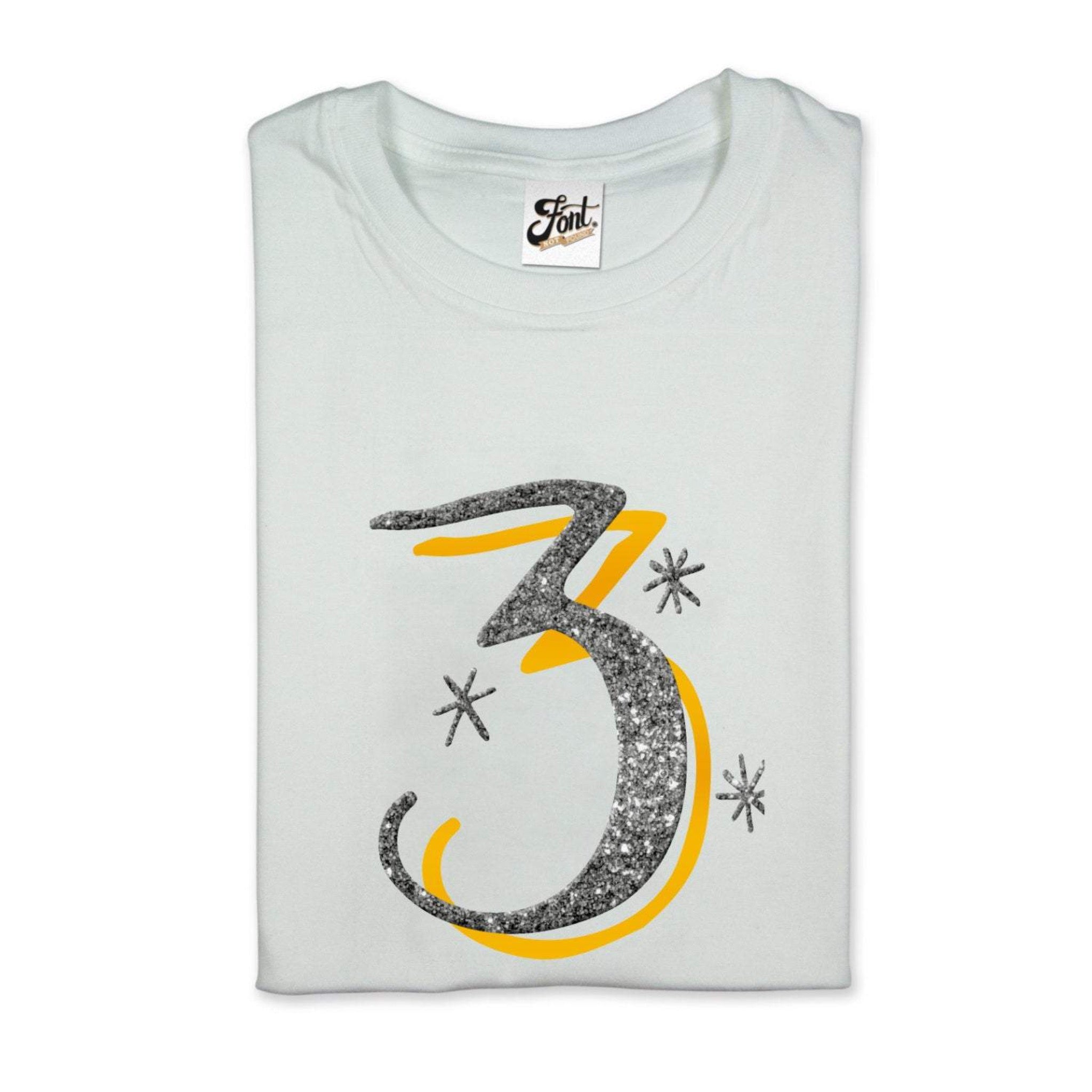 3rd Birthday T-Shirt - The Monroe Font Not Found, Font: The Monroe, Kid's Clothes, T-Shirt: Numbers, T-Shirts 44ideas.co.uk