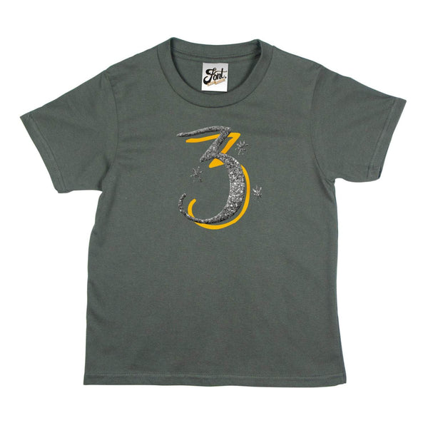 3rd Birthday T-Shirt - The Monroe Font Not Found, Font: The Monroe, Kid's Clothes, T-Shirt: Numbers, T-Shirts 44ideas.co.uk