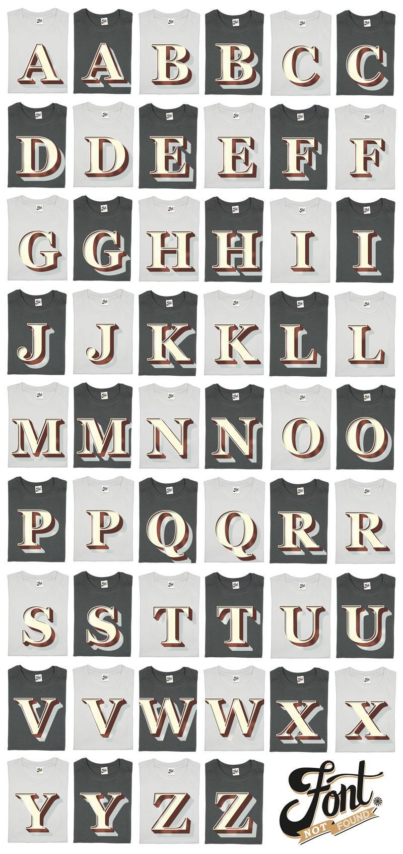 Alphabet Pennant A4 - Stirling Shadow Banners, Font Not Found, Font: Stirling Shadow, New Baby, Wall Art 44ideas.co.uk