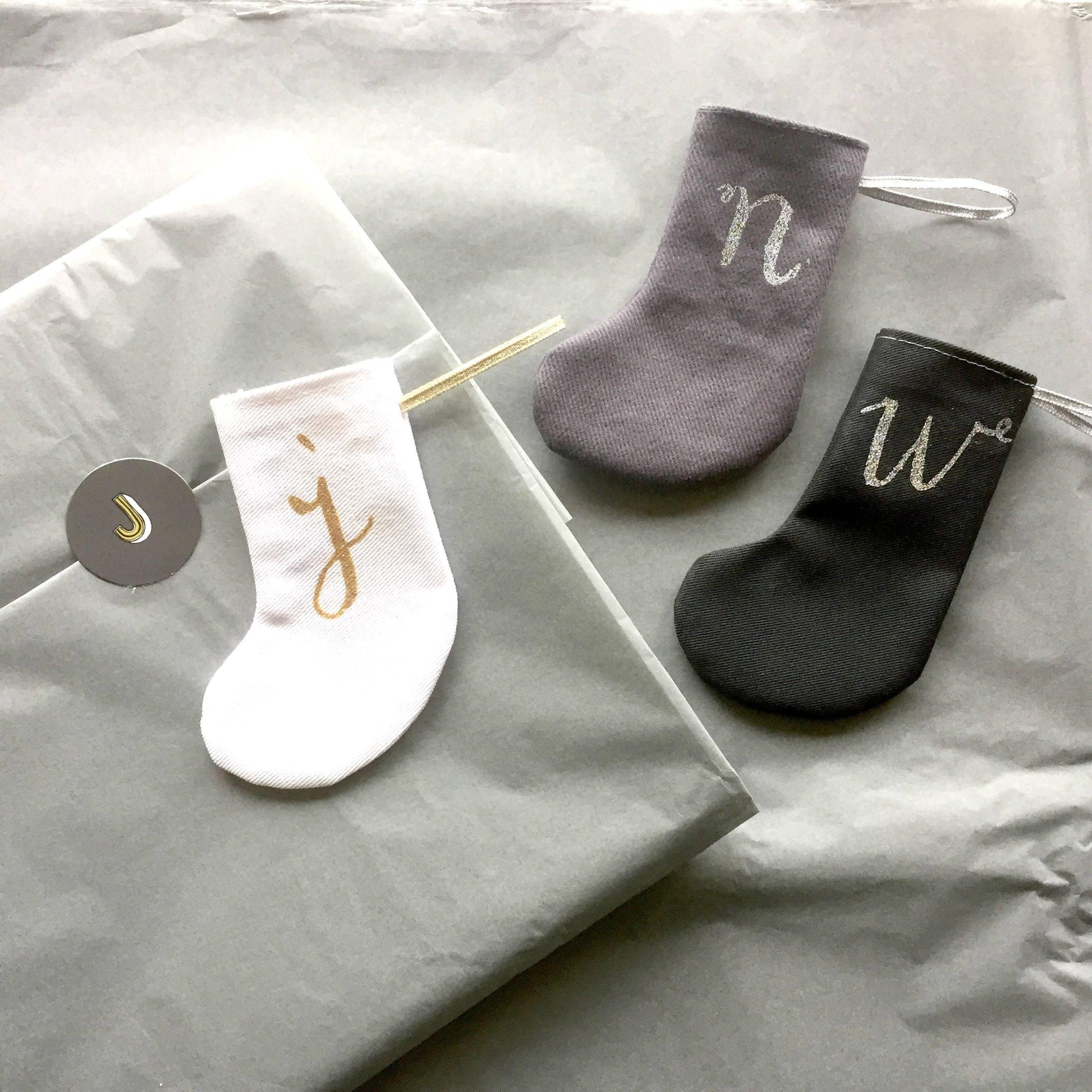 Christmas Mini Black Stocking - Branson Christmas, Christmas: Stockings, Font Not Found, Font: Branson 44ideas.co.uk