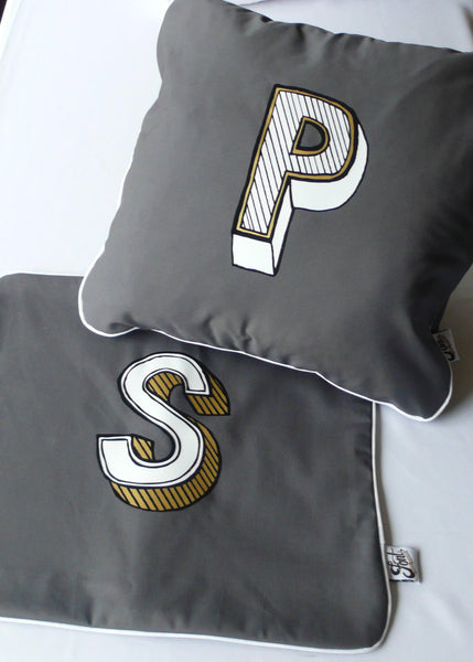 Letter Cushion Cover - Juniper Red Cushions, Font Not Found, Font: Juniper Red, Homeware 44ideas.co.uk